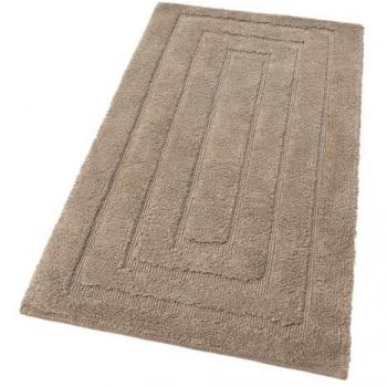 Alfombra de baño 50x80 cm algodón puro suave antideslizante elegante lujoso marrón 100% Made in Italy