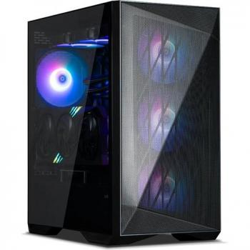 Zalman Z9 Iceberg MS Black ATX Mid Tower PC Case with 4x 140mm ARGB Fans and Tempered Glass Panel