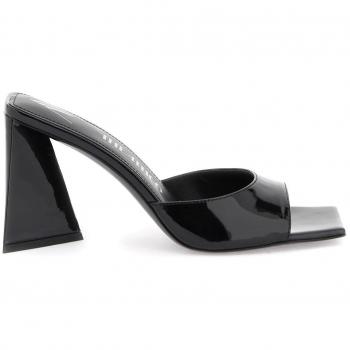 The Attico Devon Mini Heeled Mules in Patent Leather - Size 6 US (36 EU) Black
