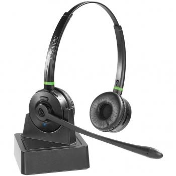 Gearlab G4550 Auricular Bluetooth Oficina con Micrófono Cancelador de Ruido y Luz de Ocupado, Color Negro
