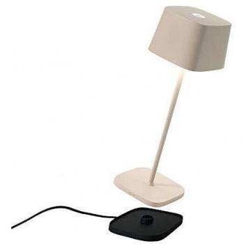 Lámpara LED de Sobremesa Ofelia Pro Regulable, Aluminio, Carga Inalámbrica, IP65, Uso Interior/Exterior, 29 cm - Color Arena