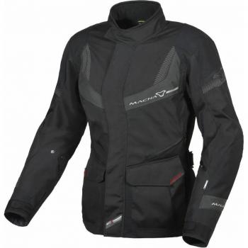 Chaqueta de Moto para Mujer Macna Rancher Impermeable Textil Negro-Gris