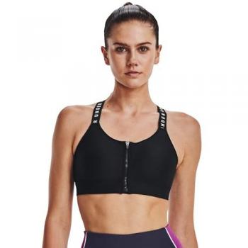Under Armour Sujetador Deportivo de Alto Impacto Infinity Zip, Opaco, Negro, Extra-Small