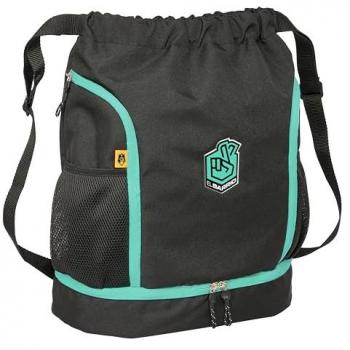 Mochila Saco Kings League El Barrio Negra 35 x 40 x 1 cm, cómoda y versátil, ideal para niños de diferentes edades, con calidad y resistencia