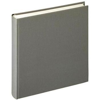 Walther Design FA-224-F álbum de fotos Lino, 30 x 31 cm, 80 páginas blancas, con lino, gris claro