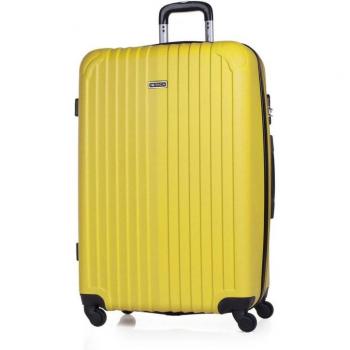 Maleta Grande Itaca Sevron ABS Rígida Amarilla 76cm 4 Ruedas 23 Kilos