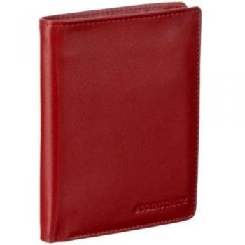 Bodenschatz Bergamo - Monedero de cuero unisex, color rojo, talla 10x12x2 cm