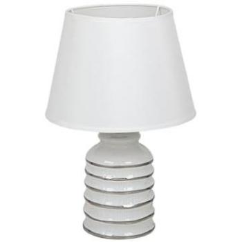 Lámpara de mesa Romimex Blanco Plateado Cerámica 11 x 34 x 11 cm