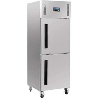 Frigorífico Vertical de Acero Inoxidable Polar G-Series 600 L con Puerta Estable y Doble, Uso Semi-Intensivo