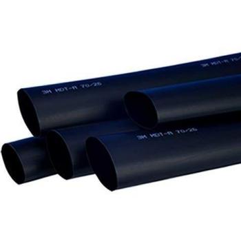 Gaina termoretractable 3M MDT-A 38/12 mm con adhesivo negro, 1 metro, tasa de retracción 3:1