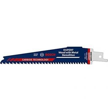 Bosch Professional 1 x Hojas de sierra sable Expert Wood with Metal Demolition S 967 XHM, para Madera con metal duro, Longitud 150 mm, Accesorios Sierra sable