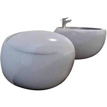 Set de Inodoro & Bidé Pared Colgada Blanco Cerámica