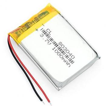 Batería Lipo Recargable 803040 3.7V 1000mAh Amarilla para Dispositivos Bluetooth, GPS y Drones