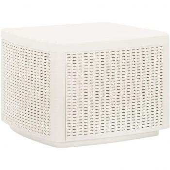 White Plastic Garden Table 53x53x40 cm