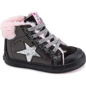 Botas de niña con cremallera y cordones