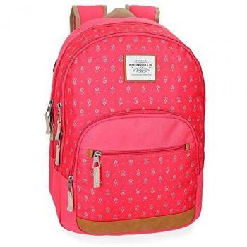 Pepe Jeans Carola Mochila Doble Compartimento Adaptable a Carro Naranja 34x42x8 cms Poliéster 20.46L