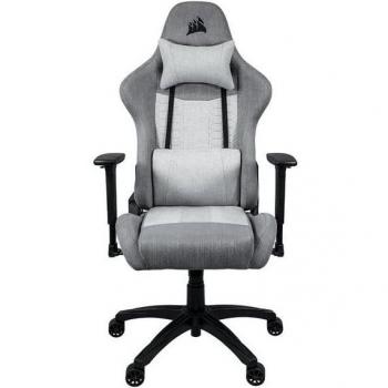 Silla Gaming Corsair TC100 Gris con Reposabrazos Ajustables y Respaldo Reclinable