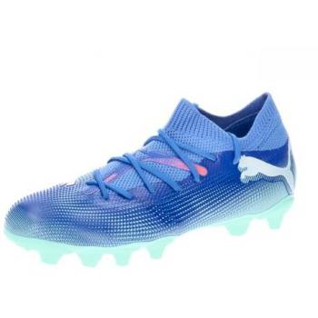 Puma Botas De Fútbol Future 7 Match FG/AG Jr, Zapatilla de fútbol, Bluemazing White-Electric Peppermint, Talla 35.5 EU