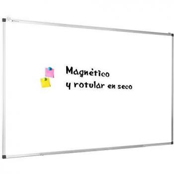 Phoenix Technologies - Pizarra magnética blanca con marco de aluminio y bandeja para rotuladores
