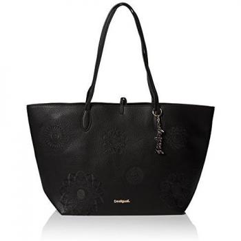 Desigual - CAPRI NEW ALEXA, Bolsa de Asa Superior Mujer, Negro
