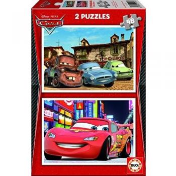 Puzzles Educa - Cars 2, 2 Puzzles x 48 Piezas