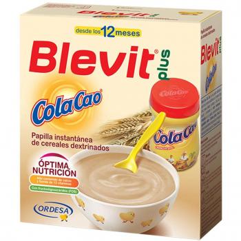 Blevit Plus ColaCao - Papilla de Cereales Enriquecida con Calcio, Hierro y 13 Vitaminas - Apto para Bebés a partir de 12 Meses - Contenido 600g
