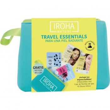 Iroha Nature - Neceser de viaje con 4 productos imprescindibles para el cuidado facial, incluye 5 piezas en total