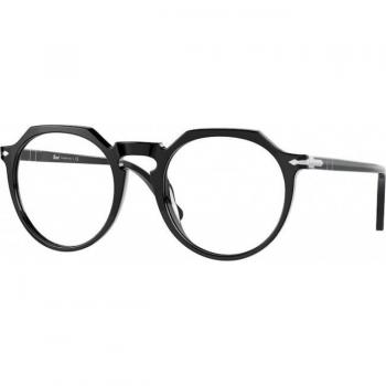 Persol PO3281V Eyewear Frames, Unisex, Pantos Style, Color: Black, Size: 50 MM