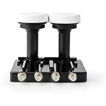 Nedis - LNB Universal - Monobloque Cuádruple - 4.3 - Factor de Ruido de 0,2 a 0,85 dB