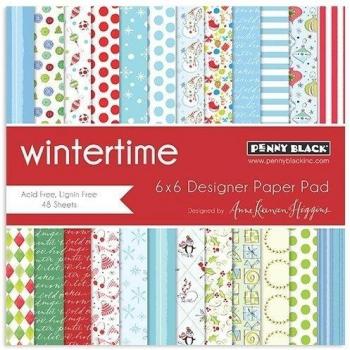 Penny Negro Pad de papel negro 15,2 x 15,2 cm) 4 Wintertime, acrílico, multicolor