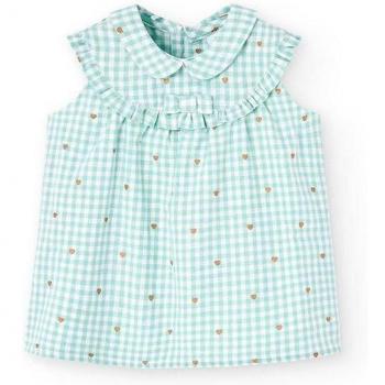 Vestido lino cuadros vichy de bebé Boboli 748201 MULTICOLOR