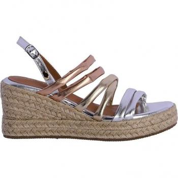 Sandalias de plataforma de mujer Larisa multicolor con hebilla y cuña confortable