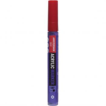 Marker de pintura acrílica punta 4 mm Ámsterdam azul ultramar violeta.