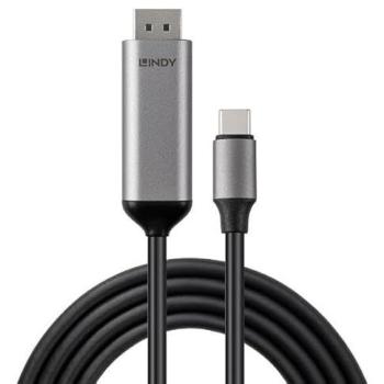 Cable Adaptador USB Tipo C a DisplayPort 1.2 Bidireccional 1m 8K 60Hz Gris