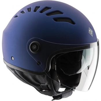 Casco Jet Tucano Urbano El'Top Azul Mate Ventilado con Gafas