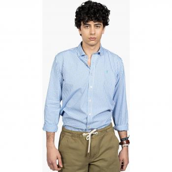 Camisa de hombre slim cuadros azul claro Harper and Neyer CAMISA CANNES