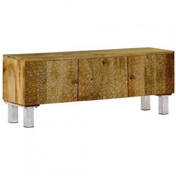 vidaXL Madera Mango Maciza Mueble para TV 118x30x45 cm Centro Multimedia Salón