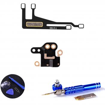 WIFI Antena GPS Cubierta Cover para iPhone 5 / 5s / 6/6 plus / 6s / 6s plus / 7/7 más Bluetooth Signal Module Flex Cable Amplificador Kit de herramientas con PPdigi