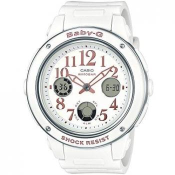 Reloj Casio Baby G BGA-150EF-7BJF Femenino Blanco con Esfera Elegante