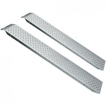 Set de 2 Rampas de Carga Antideslizantes de Acero Galvanizado hasta 400kg - 160x22.5cm