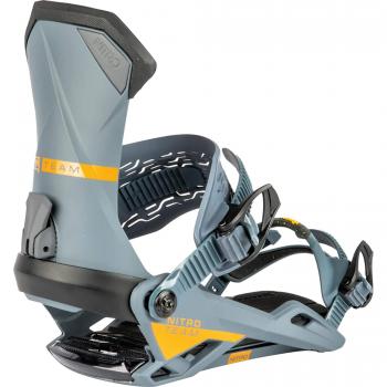 Fijaciones Nitro Team Snowboard Hombre - Diseño All-Mountain, Color Gun Metal, Talla L