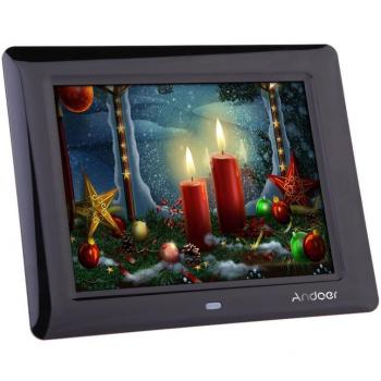 Marco digital Andoer 8 pulgadas HD TFT-LCD Marco de foto Música