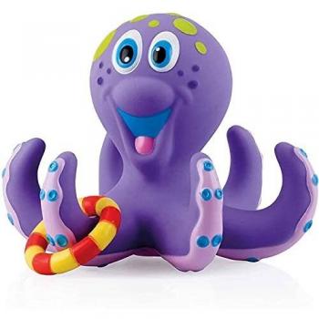 Nuby Pulpo Flotante con Anillos para Lanzar, Juguete de Baño para Niños +18 Meses, 1 Unidad