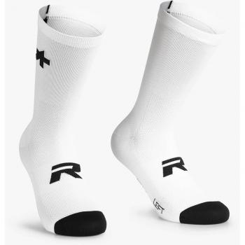 Calcetines Assos R S9 Twin Pack White Series - Calcetines de ciclismo, diseño ergonómico, material transpirable, compresión moderada, pack de dos pares, color blanco