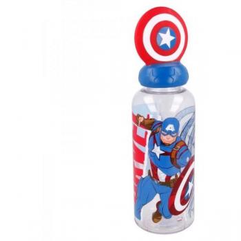 BOTELLA FIGURITA 3D 560 ML | CAPTAIN AMERICA COLLAGE