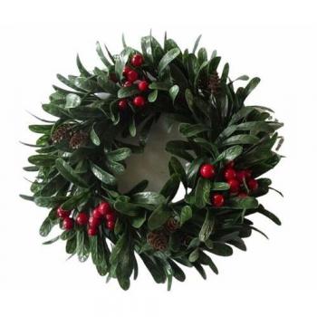 Corona Navidad Frutos Rojos 30cm
