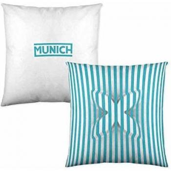 Munich Funda de cojín con Relleno Pop Art Turquesa 50x50 cm