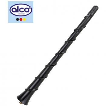 Antena Universal ALCA 537210 de 23 cm para Auto, Tipo Espiral, FM AM DAB+, Color Negro