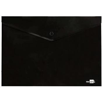 CARPETA LIDERPAPEL DOSSIER BROCHE POLIPROPILENO DIN A4 NEGRO OPACO 50 HOJAS