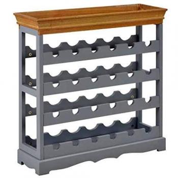 vidaXL Gray MDF Wine Cabinet 27.6x8.9x27.8